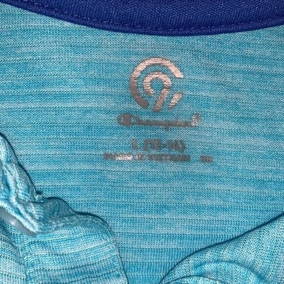 Champion boyss Blue Striped Short-Sleeve Polo Shirt L - Picture 2 of 3